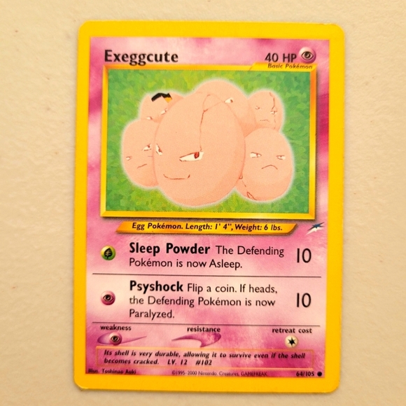 Classic Exeggcute 64/105 Neo Destiny Common Pokemon Card - Picture 1 of 2